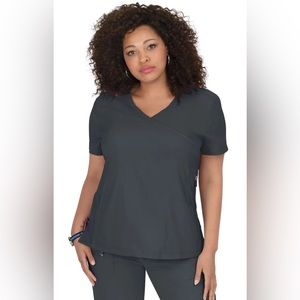 koi Lite Philosophy Women's 3-Pocket Mock-Wrap Scrub Top